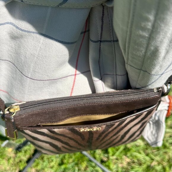 COACH Madison Swing Pack Cross-Body Small Zebra Brown Multi 50506 - Picture 8 of 12